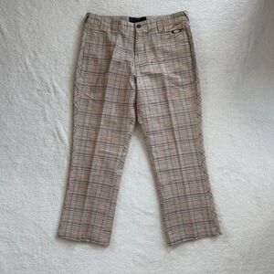 Oakley Pants Mens Beige Check Regular Fit Take Pro Golf Performance 34x33